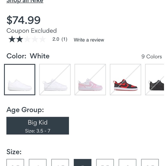 Kids' Court Borough Low Top Recraft Big Kid - Size 5 - Picture 6 of 8